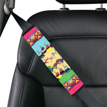 Load image into Gallery viewer, Horses and Buffalo Ledger Pink Car Seat Belt Cover
