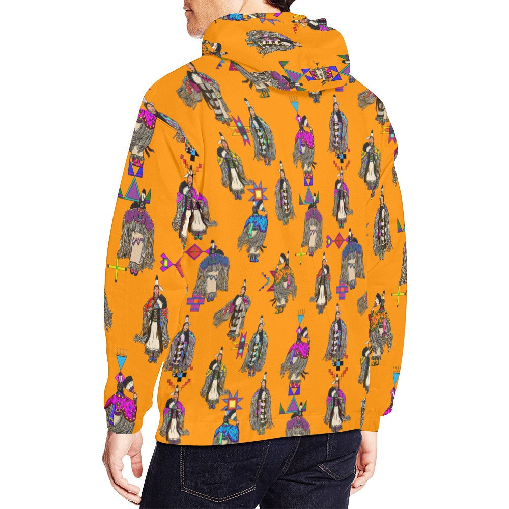 Women's Tradish Dancers Orange Hoodie for Men