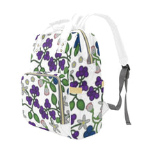 Load image into Gallery viewer, Grandmothers Stories White Multi-Function Diaper Backpack/Diaper Bag
