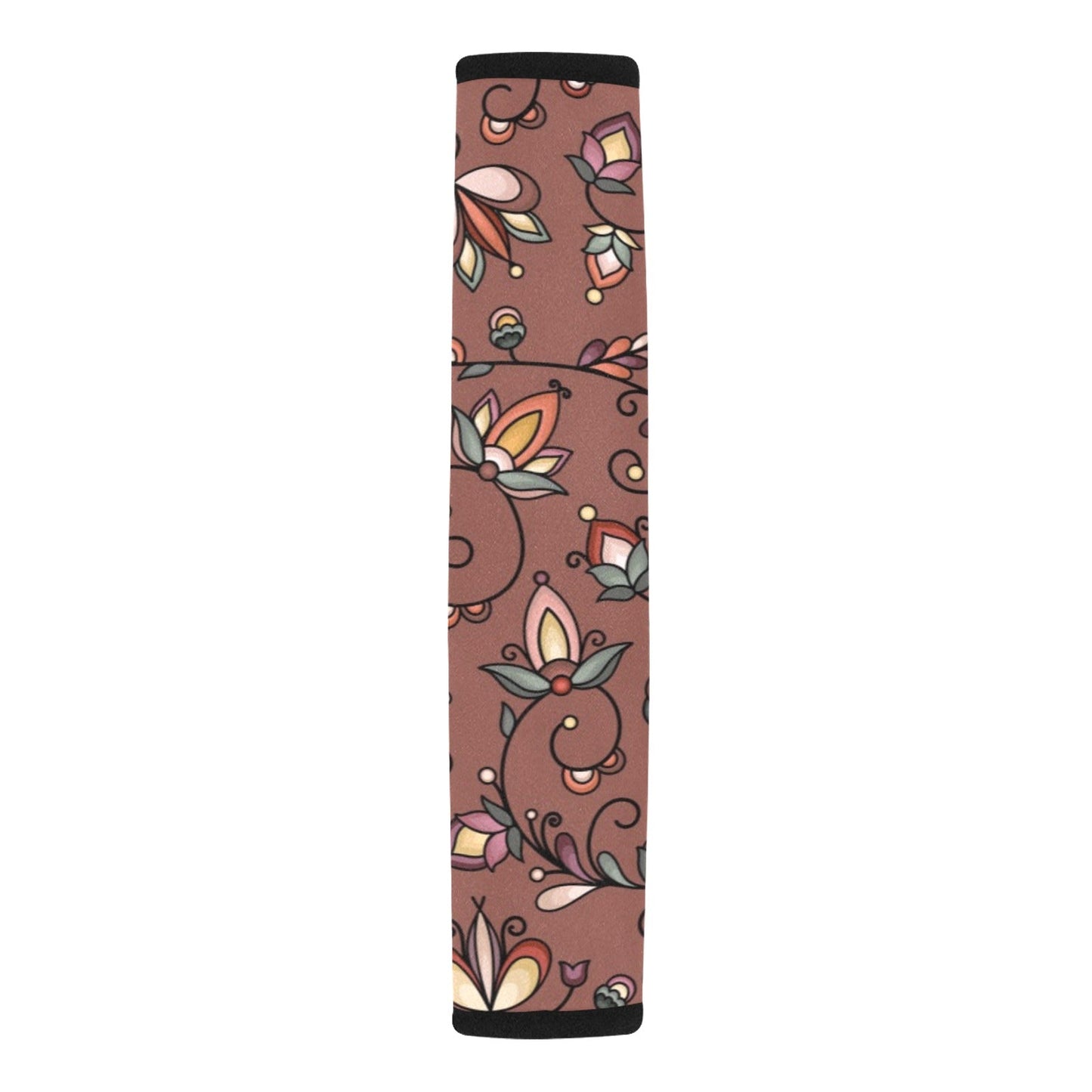 Burnt Sky Petals Brown Seat Belt Cover
