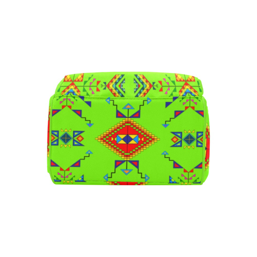 Buffalo Jump Neon Green Multi-Function Diaper Backpack