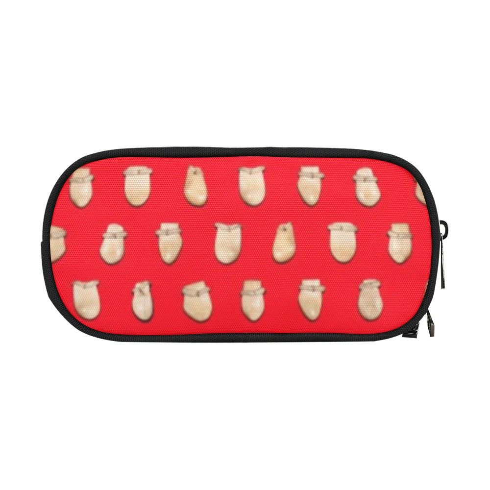 Elk Teeth on Red Pencil Pouch