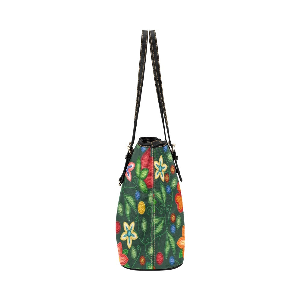 Morning Harmony Forest Leather Tote