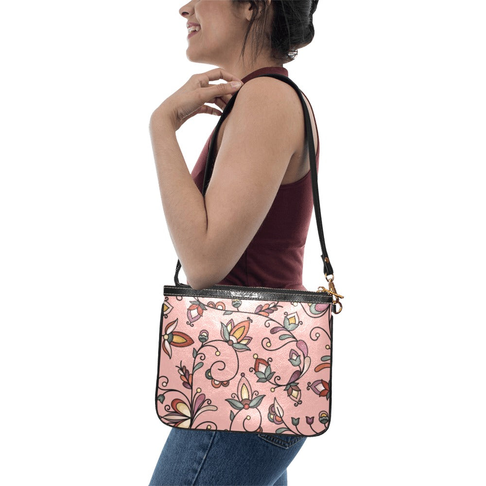 Burnt Sky Petals Peach Small Shoulder Bag