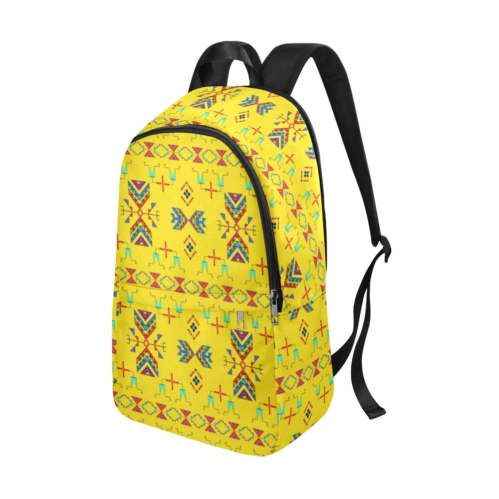 Rainy Chief Rainbow Yellow Fabric Backpack for Adult