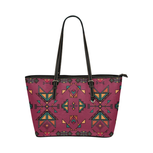 Arrow Dawn Maroon Leather Tote