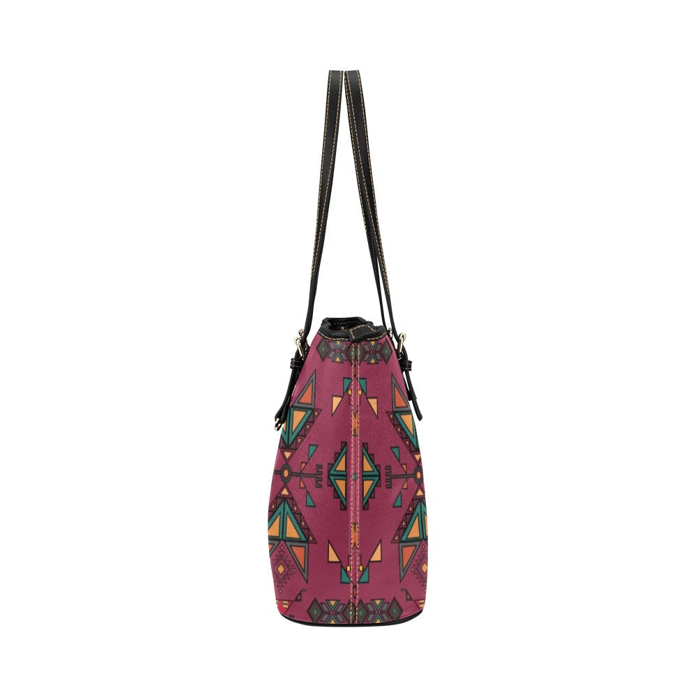 Arrow dawn Maroon Leather Tote