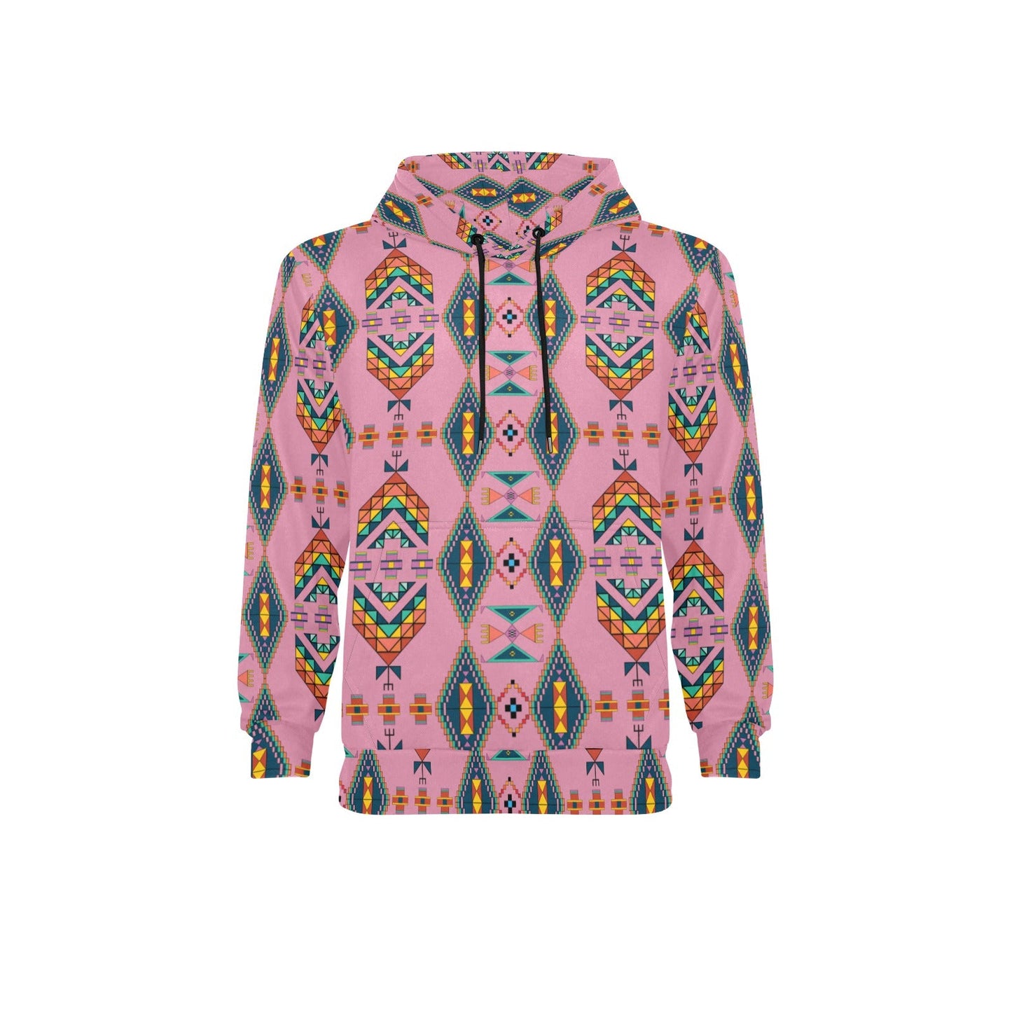 Travois Tipi Dusky Sunset Men's Long Sleeve Fleece Hoodie