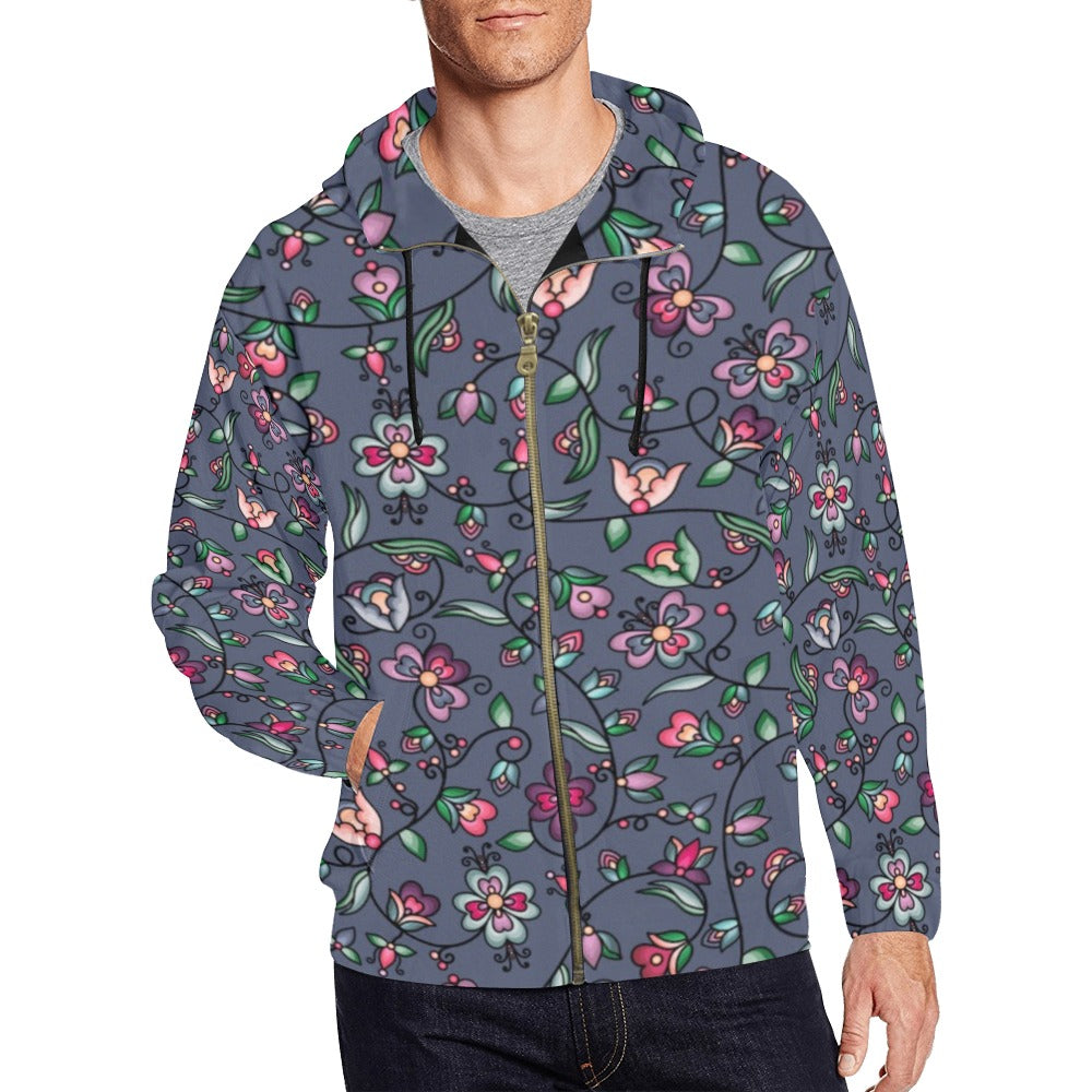 Amber Evening Garland Zip Hoodie