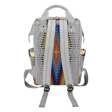 Load image into Gallery viewer, Diamond in the Bluff White Multi-Function Diaper Backpack/Diaper Bag
