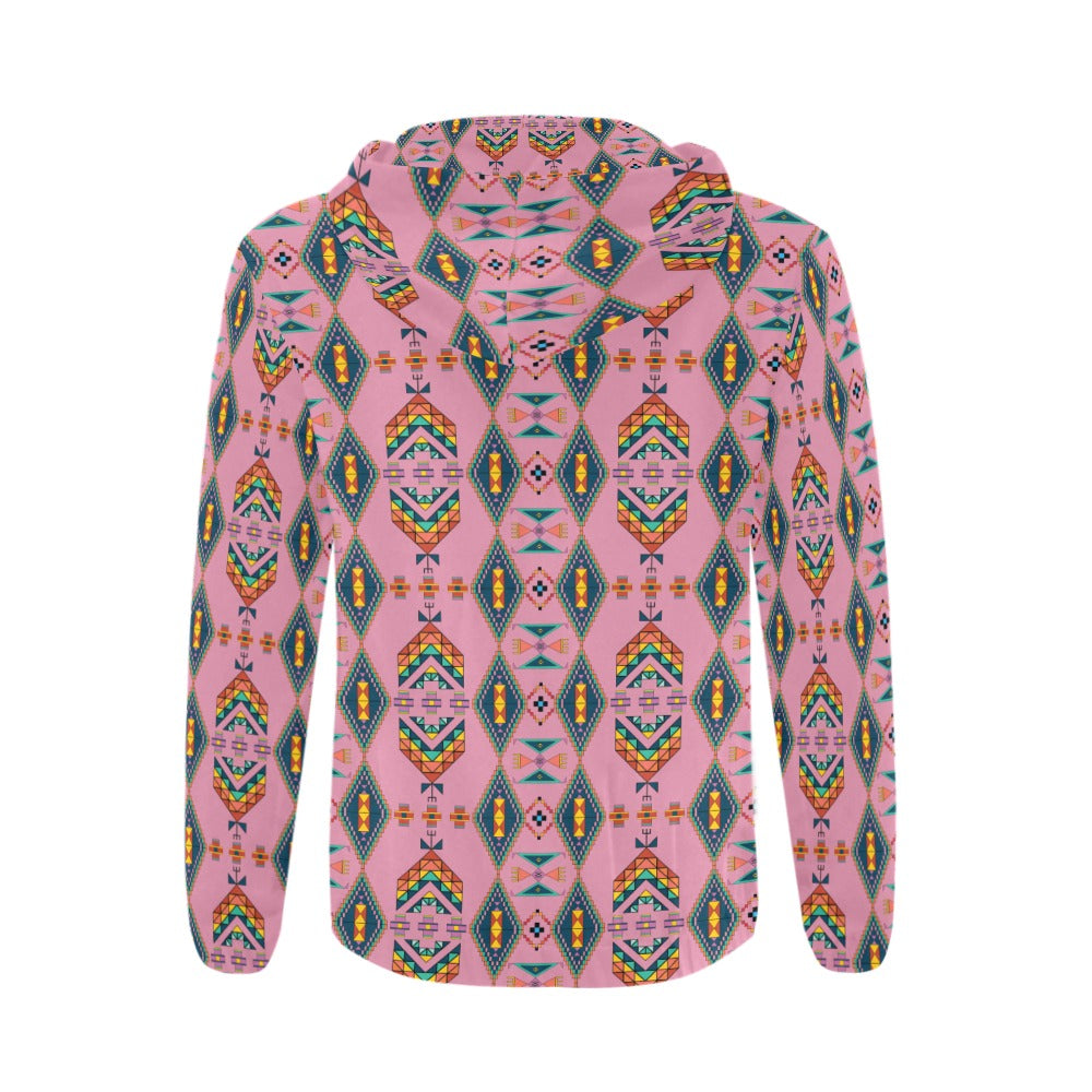 Travois Tipi Dusky Sunset Men's Zipper Hoodie