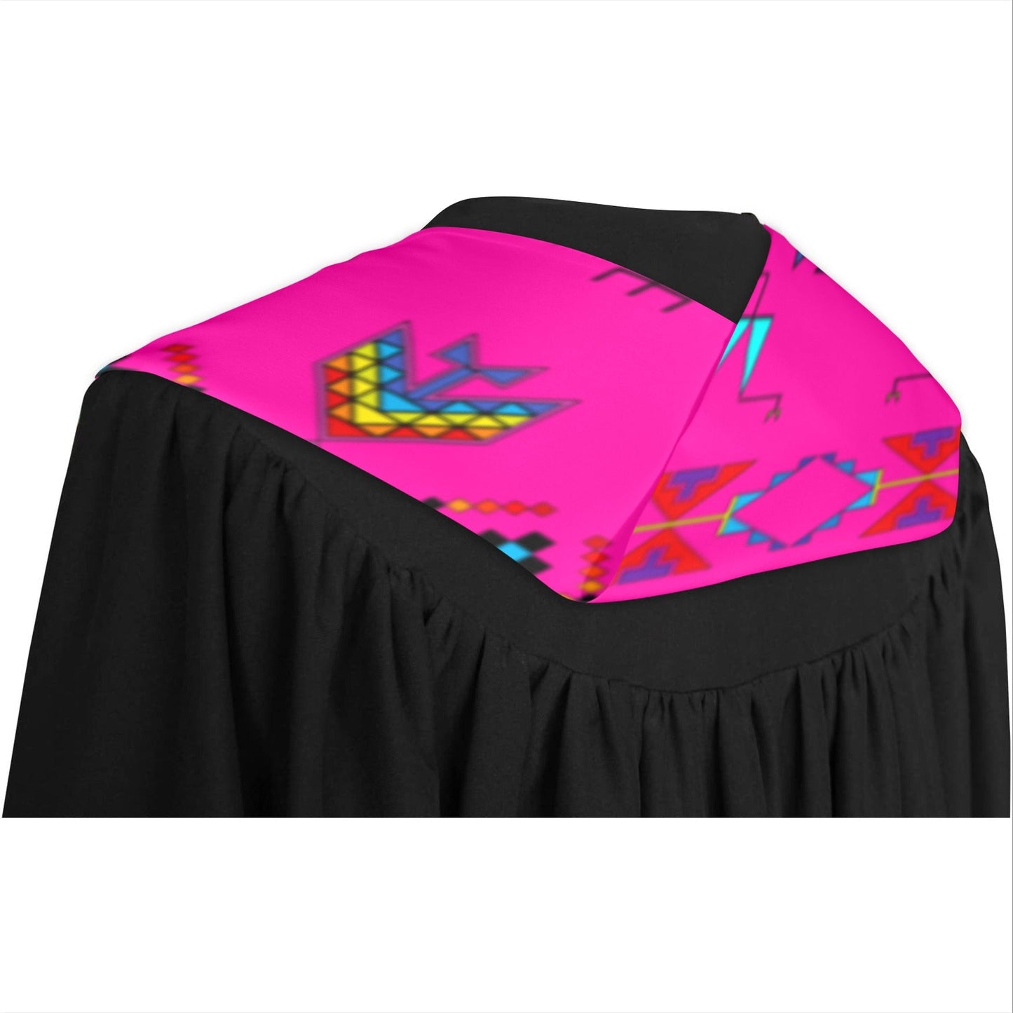 Rainy Chief Rainbow Hot Pink Graduation Stole