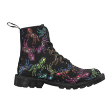 Load image into Gallery viewer, Neon Floral Horses Boots
