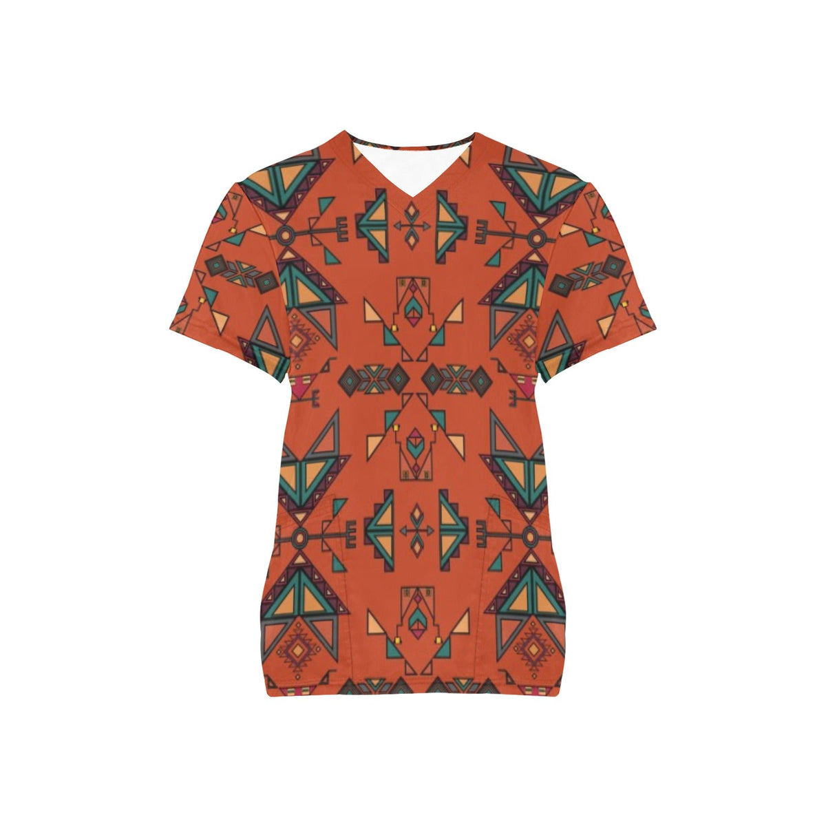 Arrow dawn Orange Scrub Top