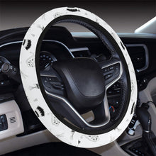 Load image into Gallery viewer, Ledger Dabbles White Steering Wheel Cover with Elastic Edge
