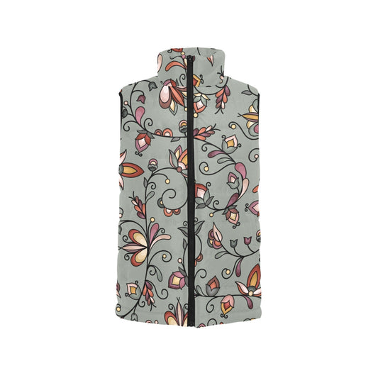 Burnt Sky Petals Green Padded Vest
