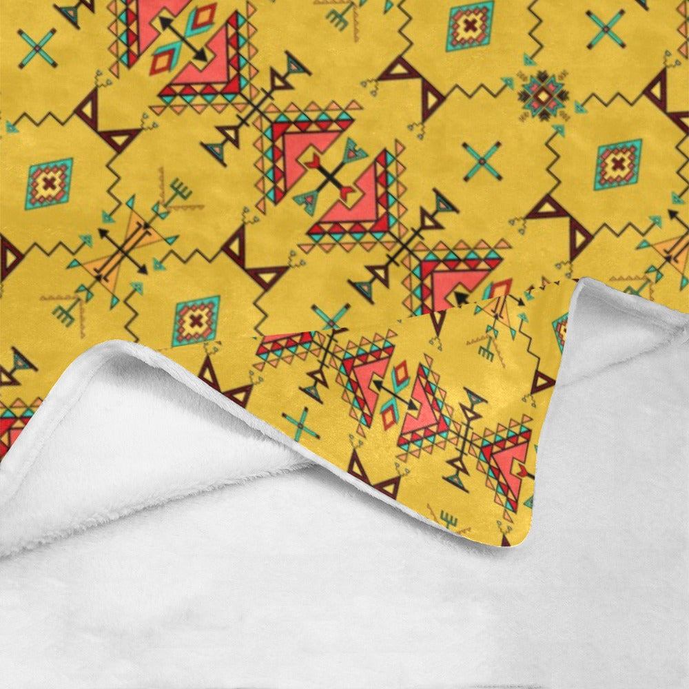 Thunder Flight Yellow X-Large Micro Fleece Blanket
