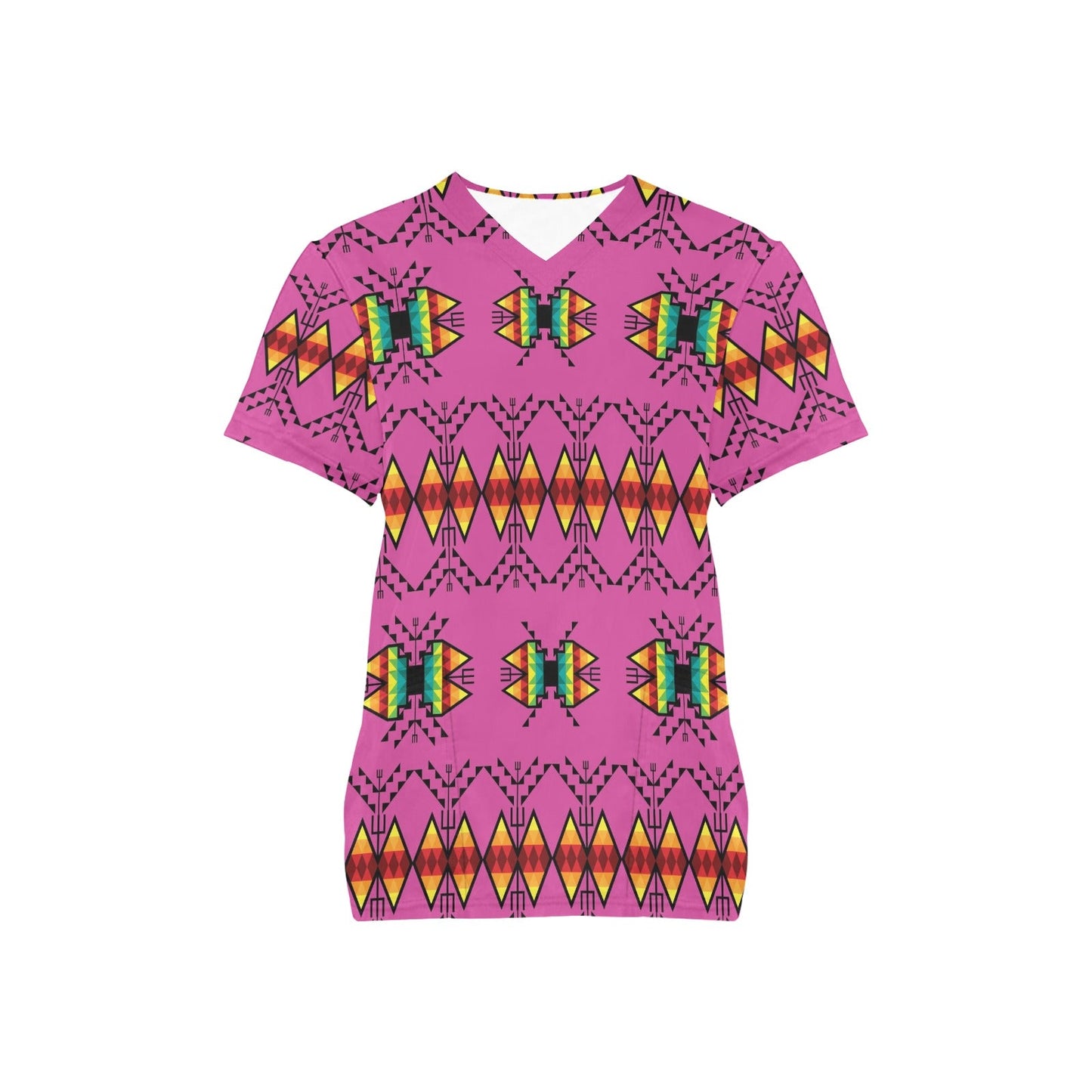 Sacred Trust Pink Scrub Top