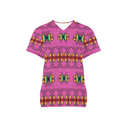 Sacred Trust Pink Scrub Top