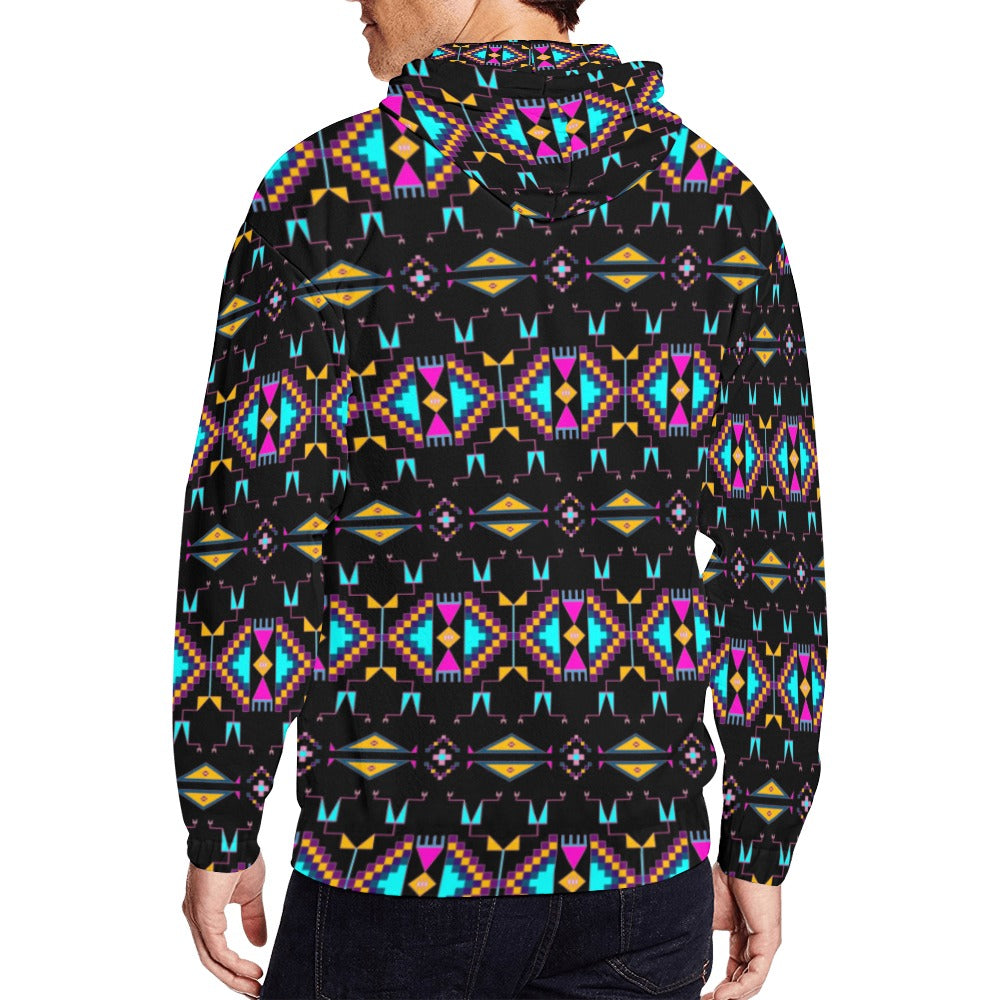Rite of Passage Black Men's Zipper Hoodie