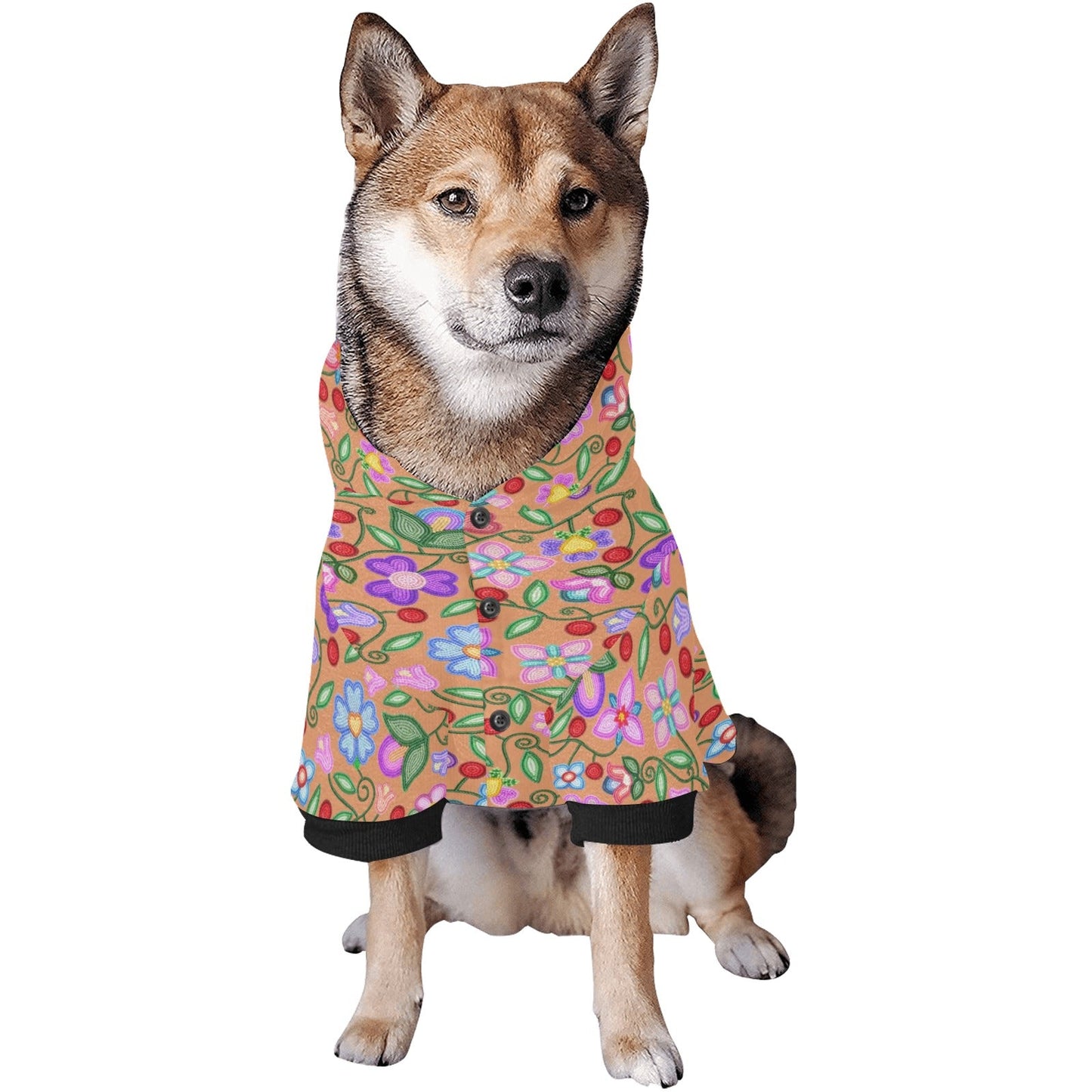 Petal Harmony Terracotta Pet  Hoodie