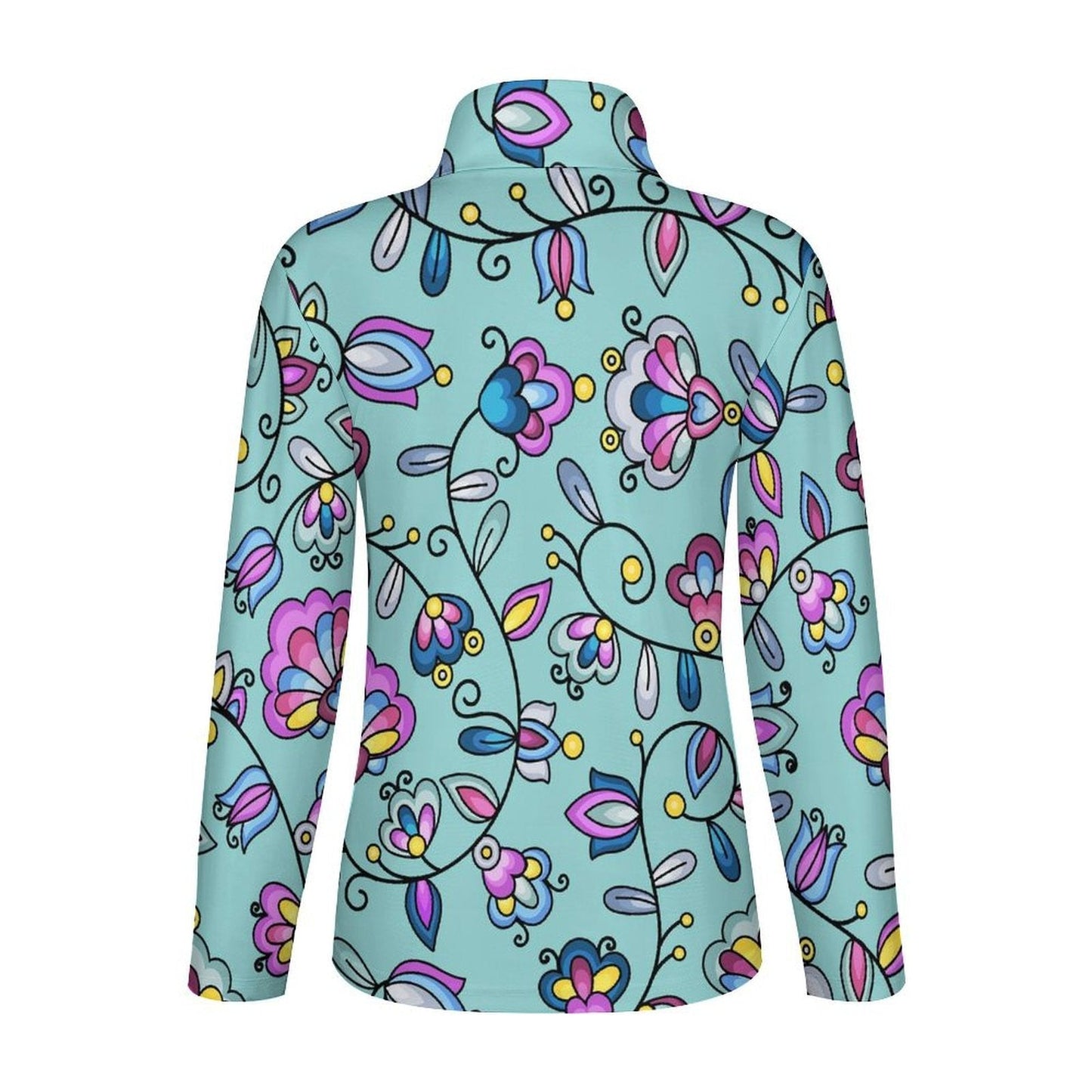 Autumn Bundle Blessing Turquoise Long Sleeve Yoga Shirt