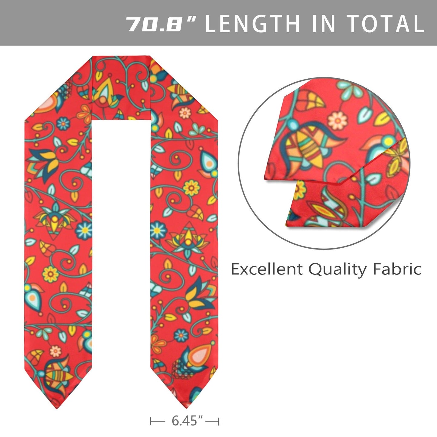 Thorny Path Red Graduation Stole