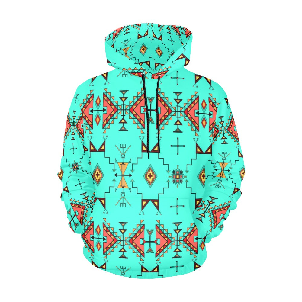 Thunder Flight Turquoise Hoodie for Men