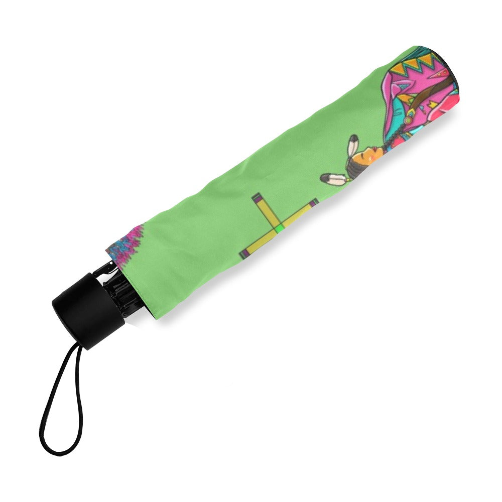 Grand Entry Dancers Grass Foldable Umbrella