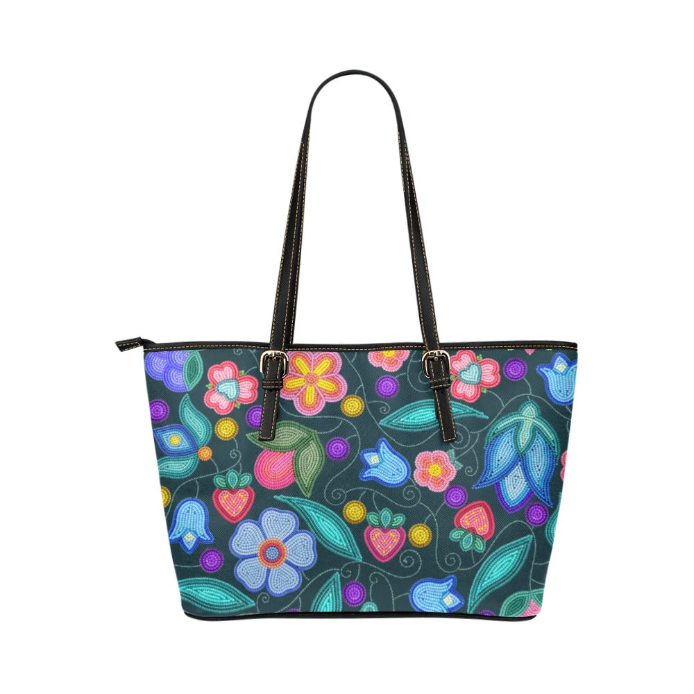Sweet Offering Dark Teal Leather Tote