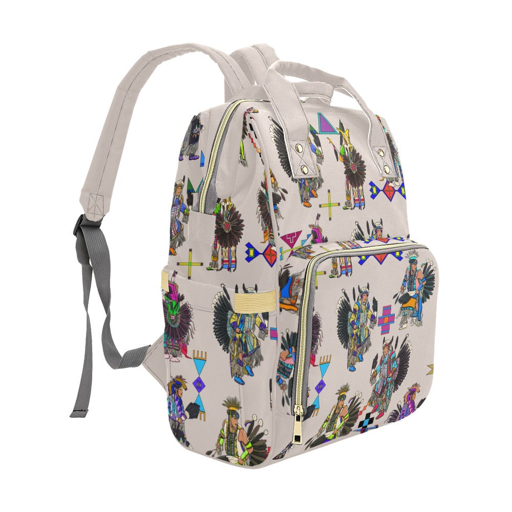 Men's Tradish Dancers Muslin White Multi-Function Diaper Backpack