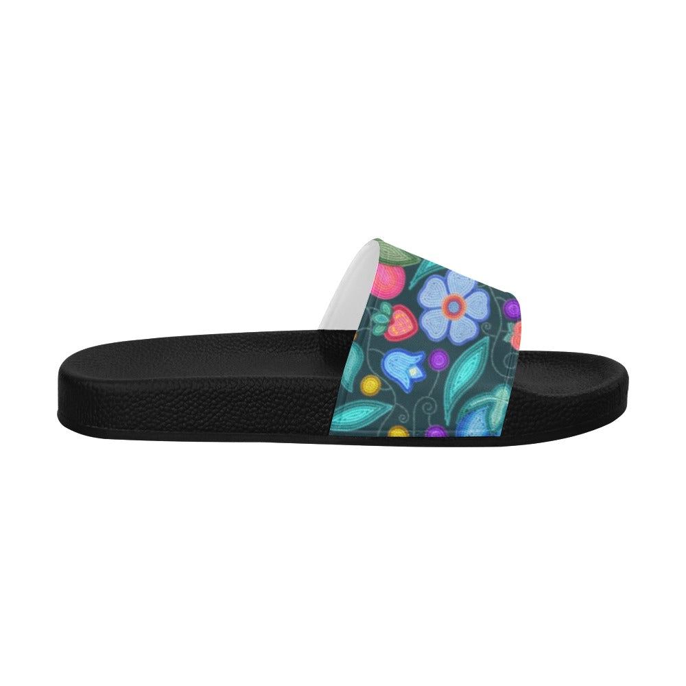 Sweet Offering Dark Teal Slide Sandals