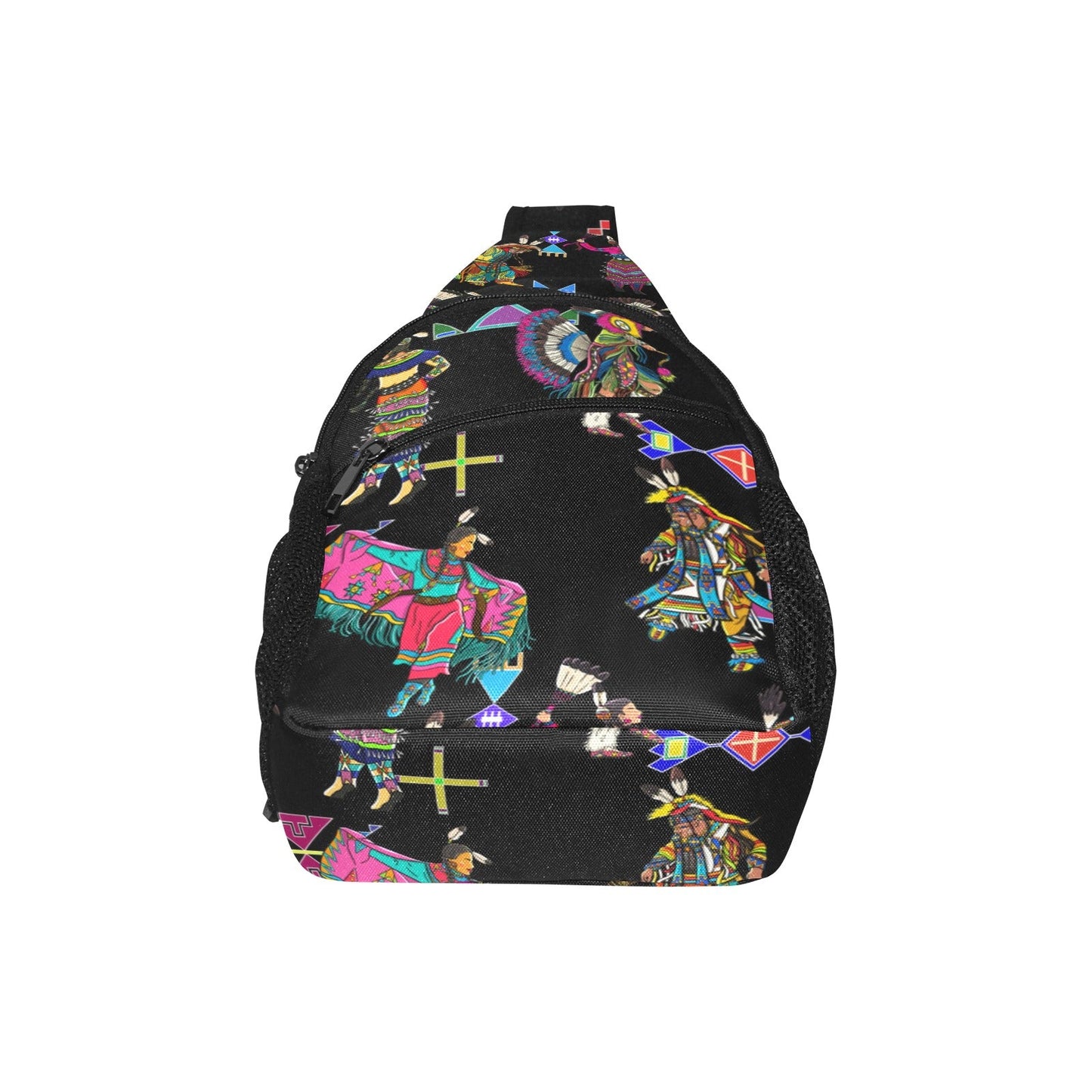 Grand Entry Dancers Black Chest Bag