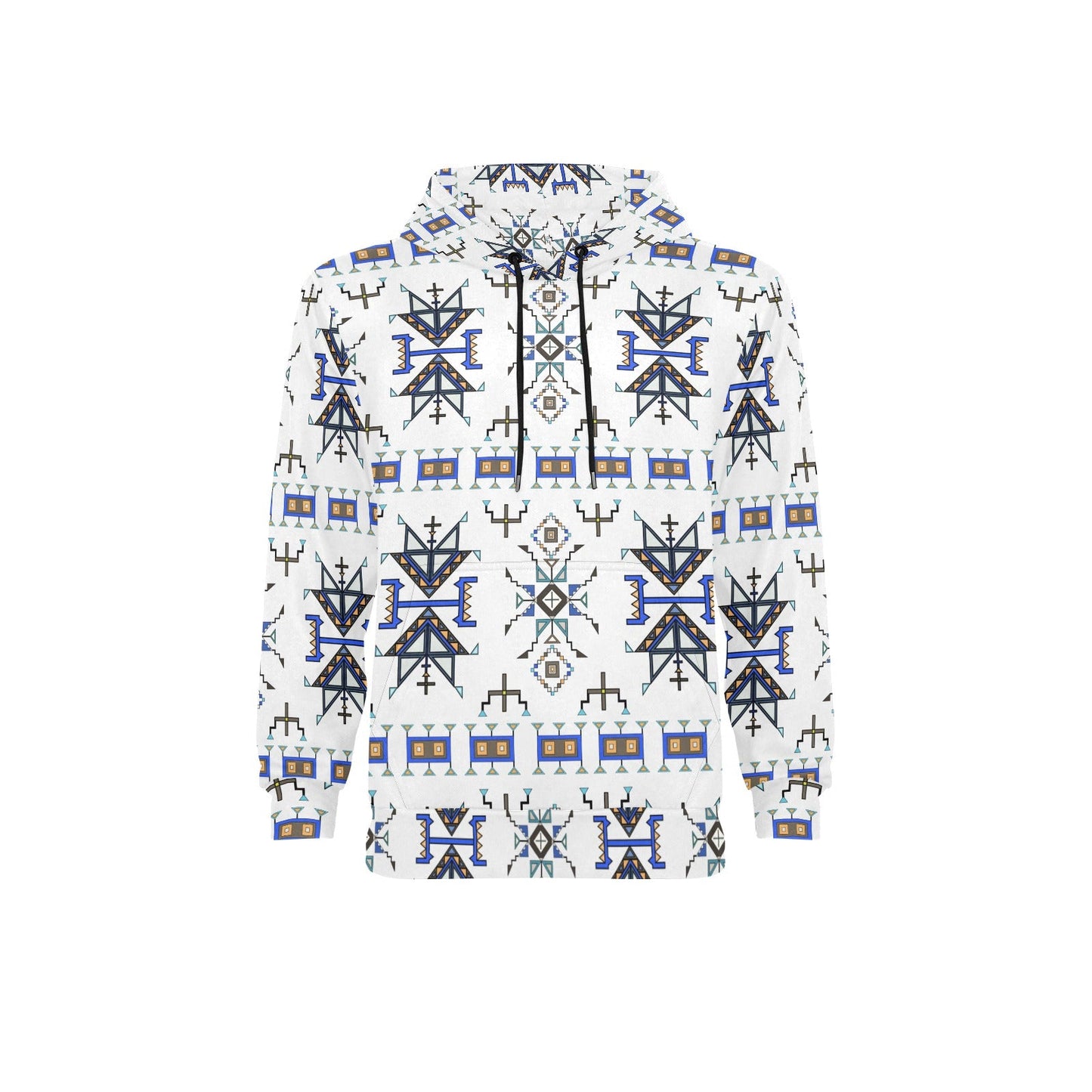 Eagle Strike White Men's Long Sleeve Fleece Hoodie