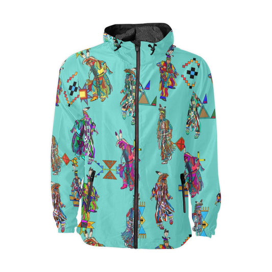 Men's Grass Dancers Eggshell Blue Men's Windbreaker