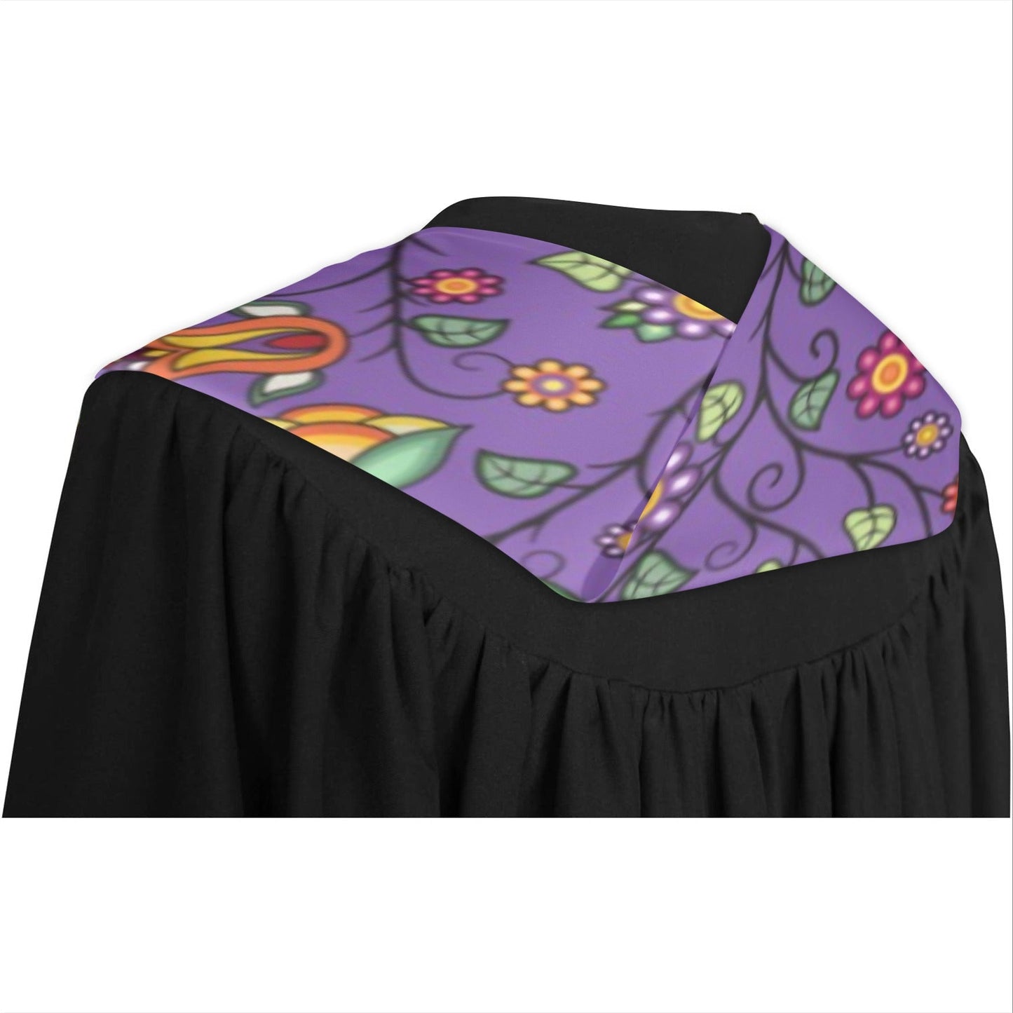 Heartbeat Petals Purple Graduation Stole