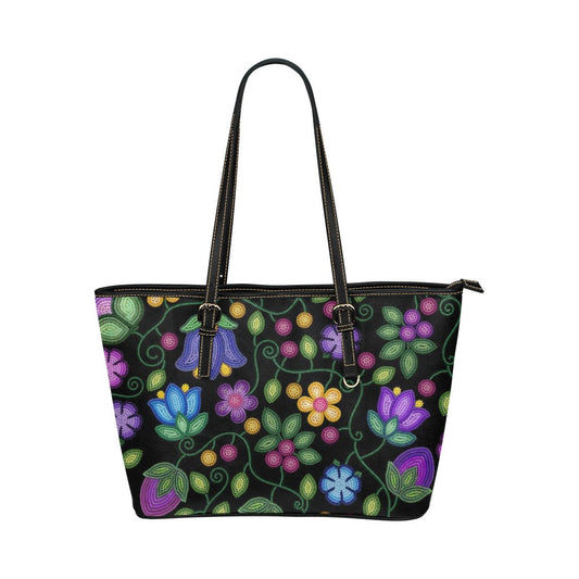 Bloom Uplift Black Leather Tote