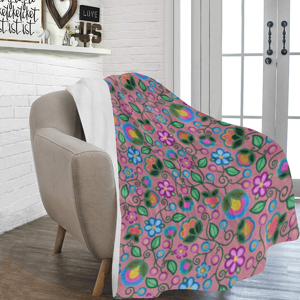 Turquoise Sunbeam Peach X-Large Micro Fleece Blanket