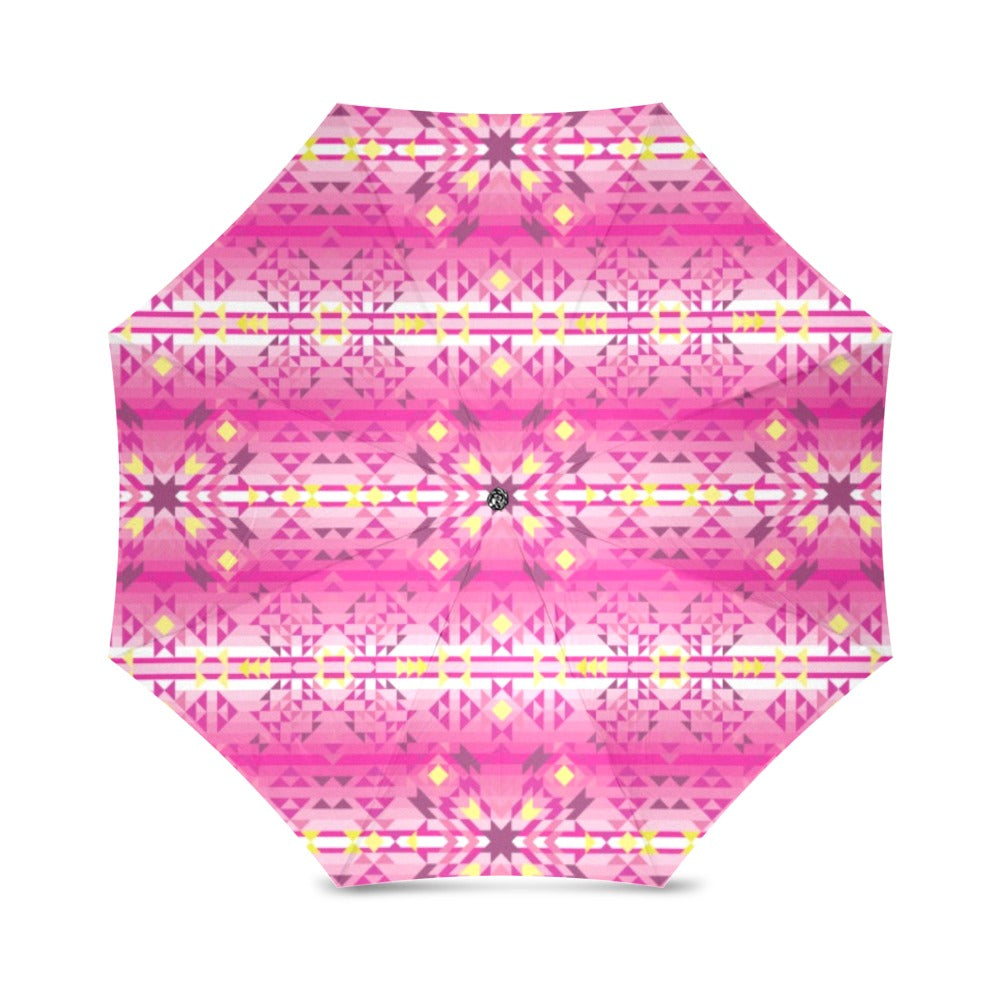 Pink Star Foldable Umbrella