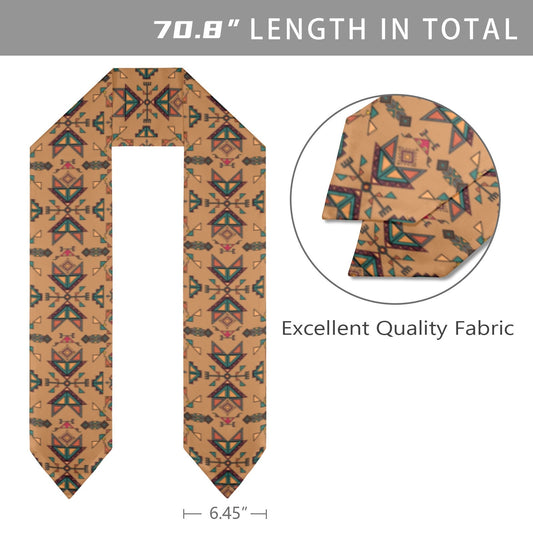 Arrow Dawn Brown Graduation Stole