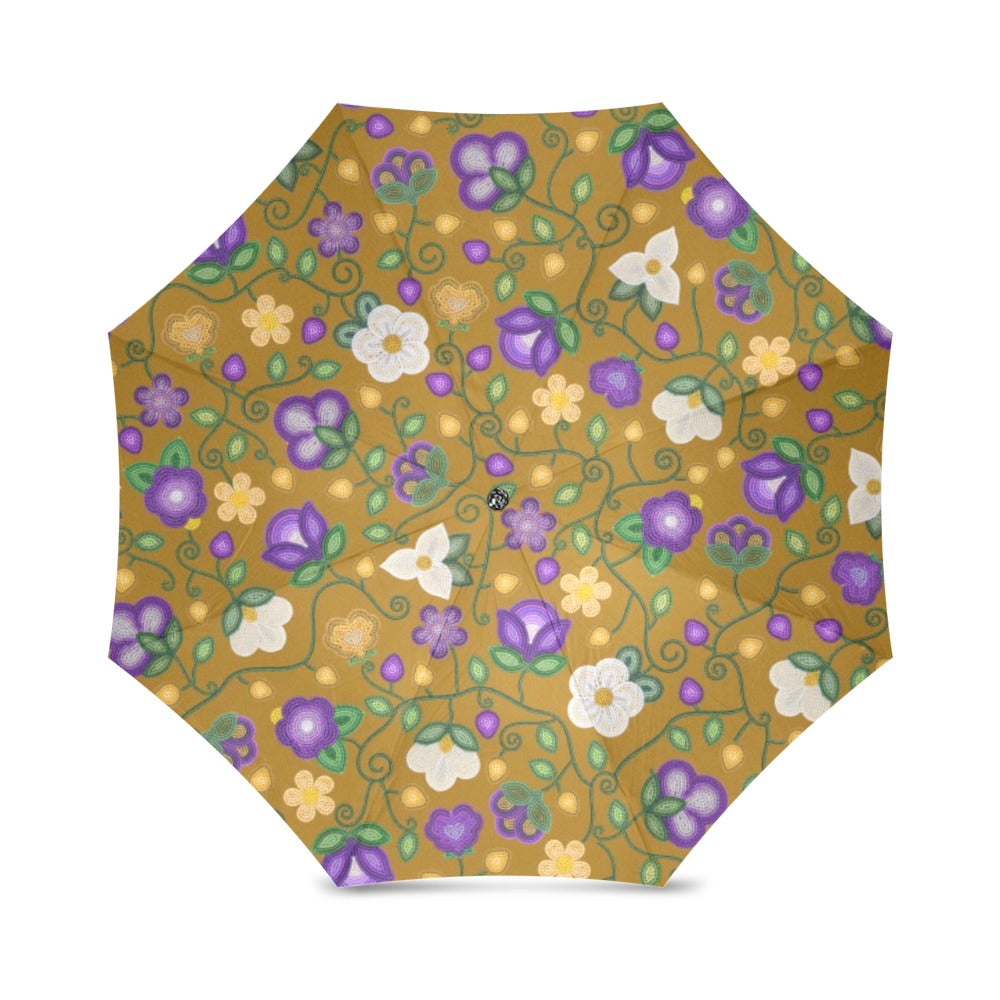 Midnight Moss Bloom Toffee Foldable Umbrella