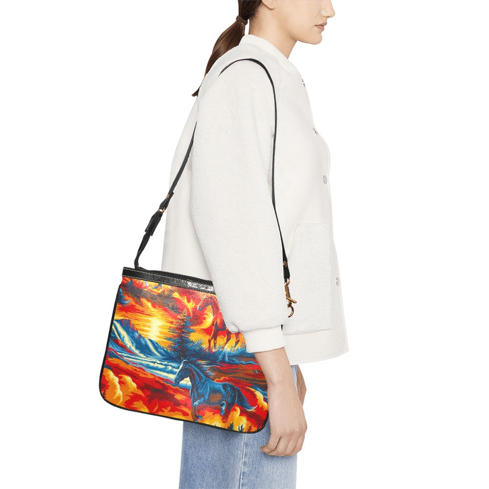 Wilds Horses 2 Small Shoulder Bag