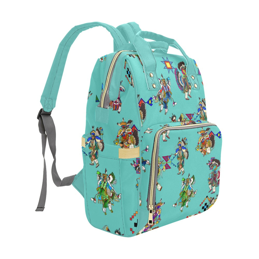 Men's Fancy Dancers Eggshell Blue Multi-Function Diaper Backpack