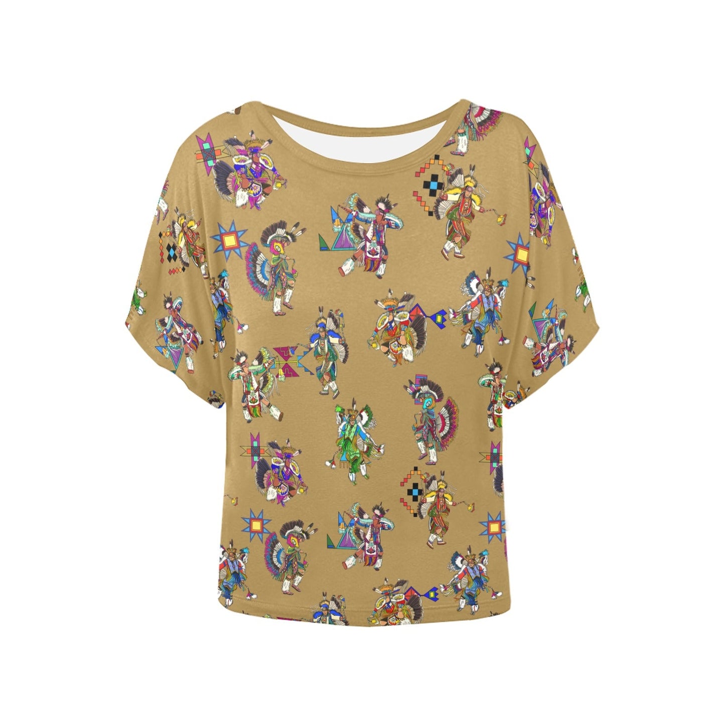 Men's Fancy Dancers Earth Women's Batwing-Sleeved Blouse T shirt