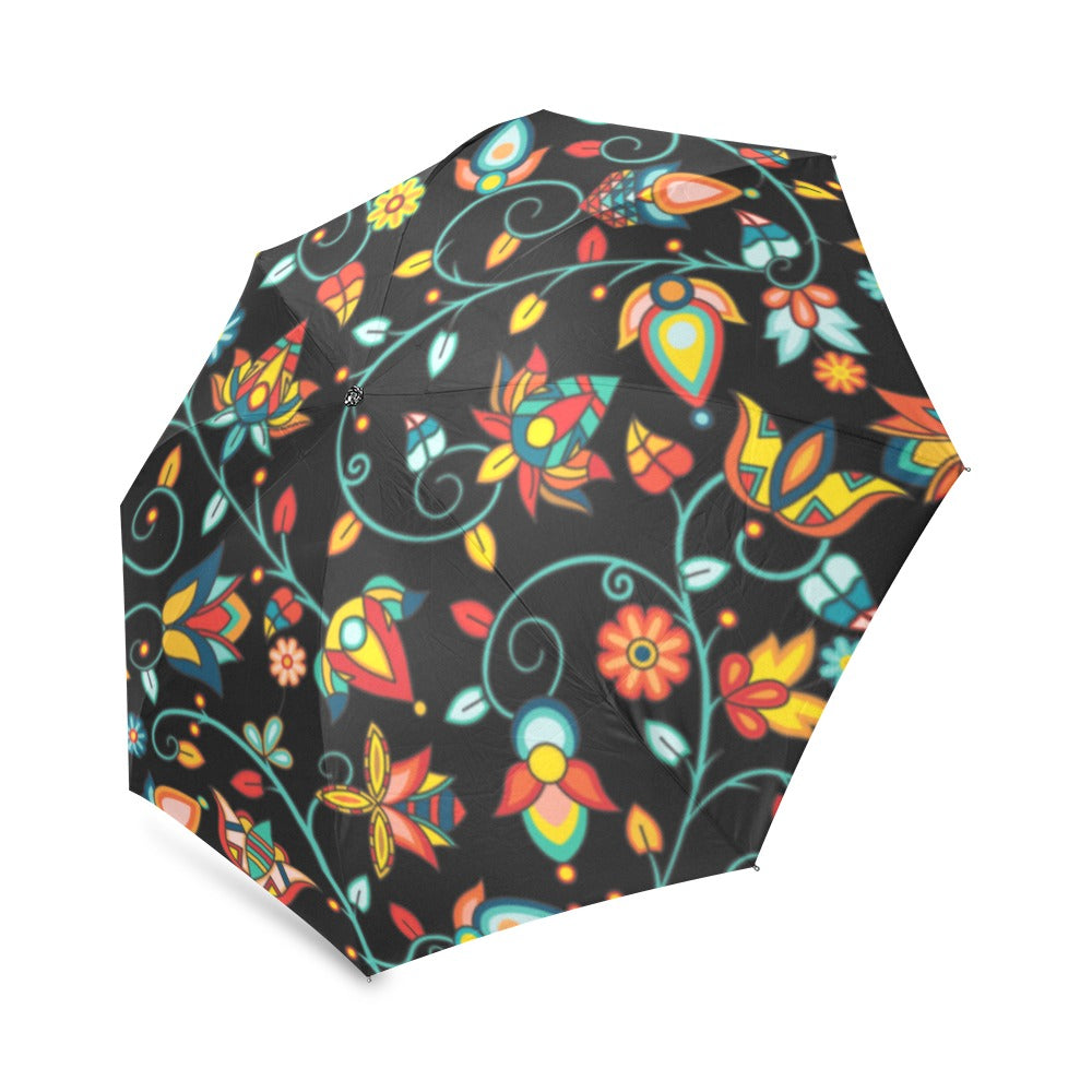 Thorny Path Black Foldable Umbrella