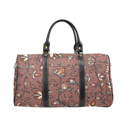 Burnt Sky Petals Brown Large Travel Bag