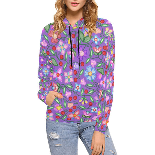 Petal Harmony Lavender Hoodie for Women