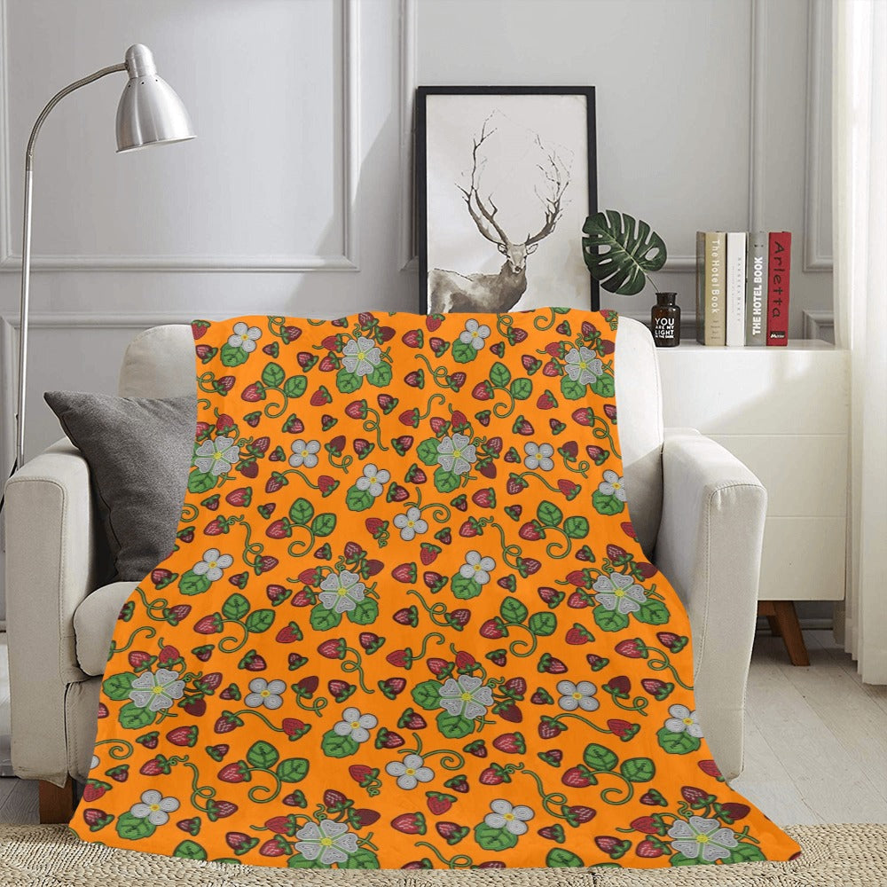 Strawberry Dreams Carrot X-Large Micro Fleece Blanket