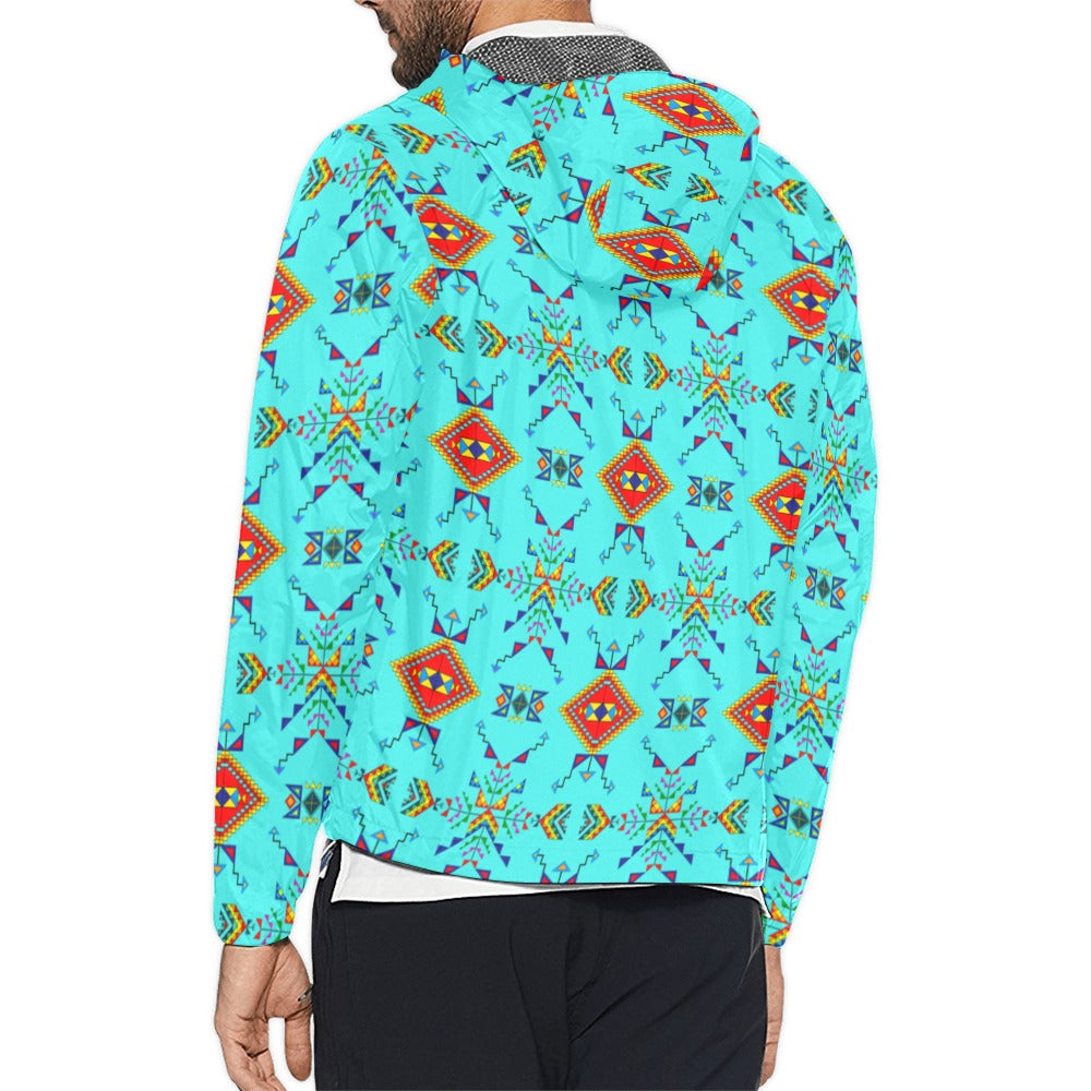 Buffalo Jump Turquoise Men's Windbreaker