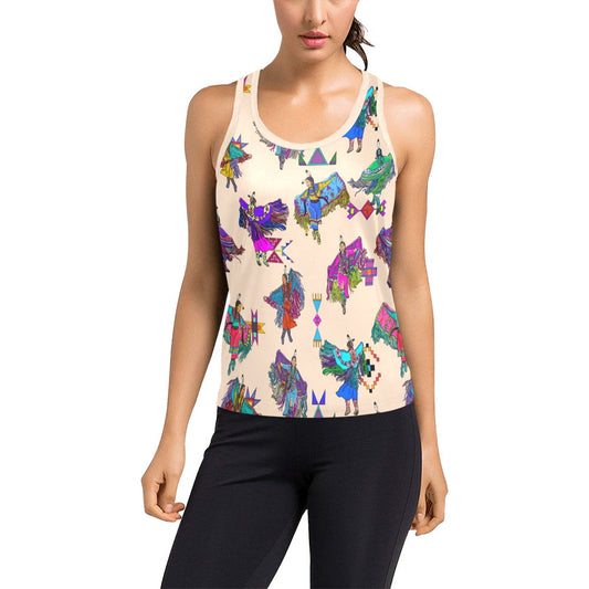 Women's Fancy Dancers Muslin Women's Racerback Tank Top